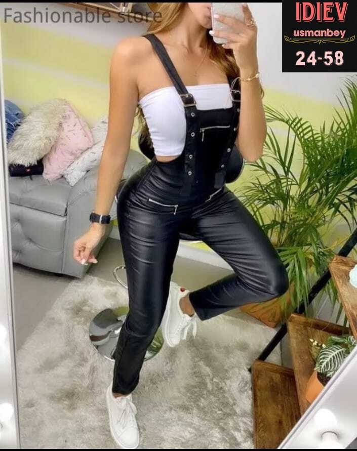 комбинезон карго женский,кожаные комбинезоны,женский комбинезон,кожаный комбинезон женский,комбинезон с молнией на талии