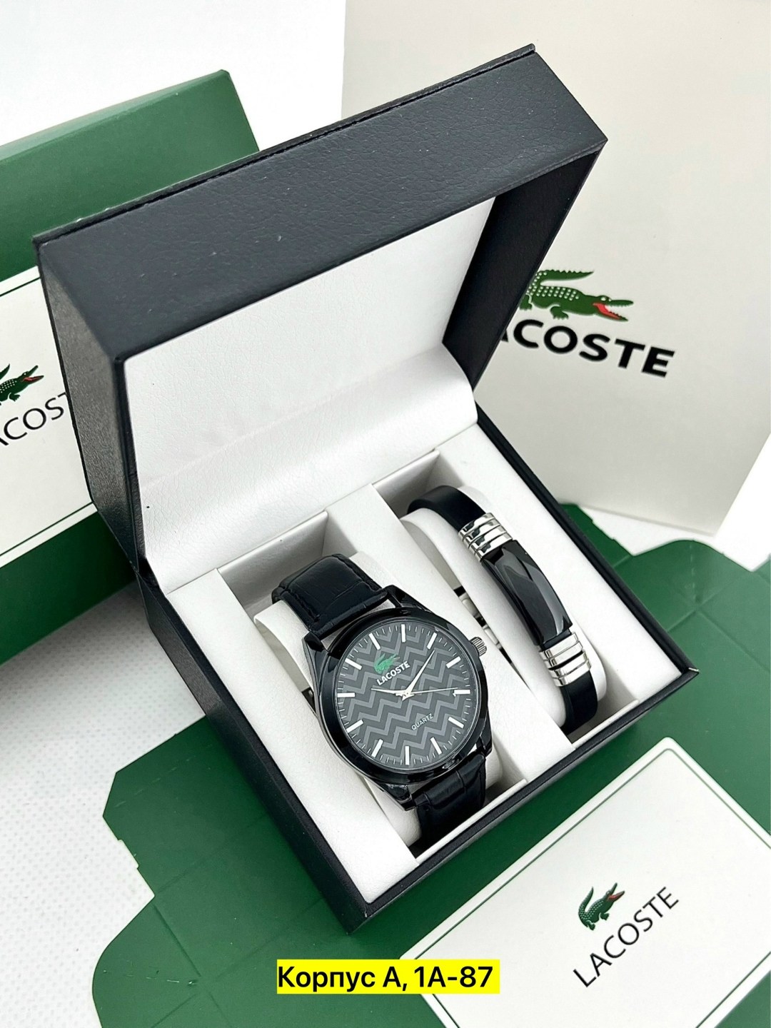 часы для мужчин,подарочный набор мужской,набор лакоста часы ремень,подарочный набор мужчине часы наручные и ремень,набор для мужчин