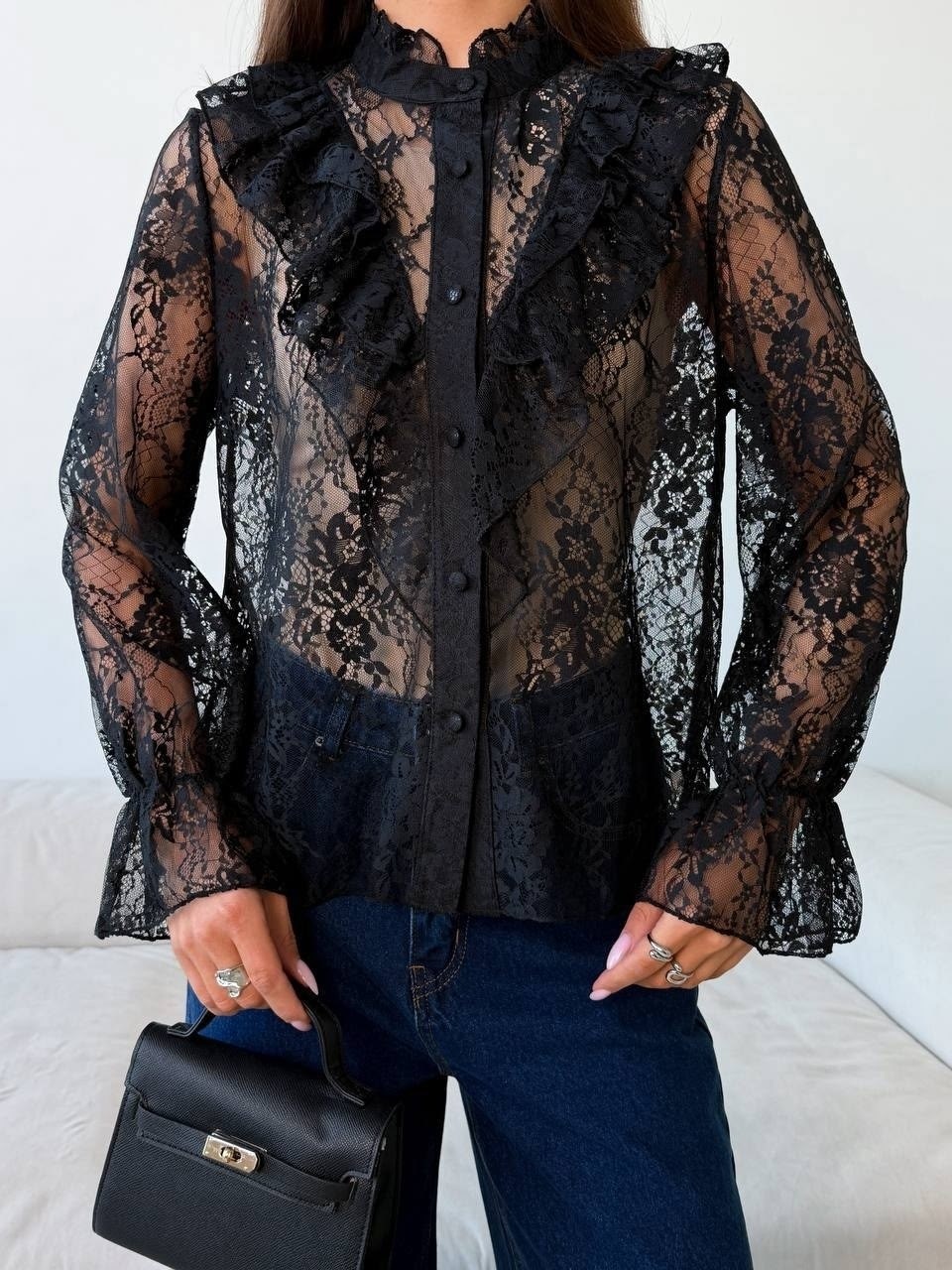 блузка кружевная,рубашка кружевная,черная блузка с кружевом,шелковая блуза с кружевом,кружевная блузка нарядная disorelle