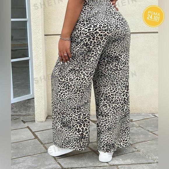 брюки chicever женские с леопардовым принтом,леопардовые брюки палаццо,женские широкие брюки twotwinstyle с леопардовым принтом и высокой талией,женские широкие брюки с леопардовым принтом,брюки прямо