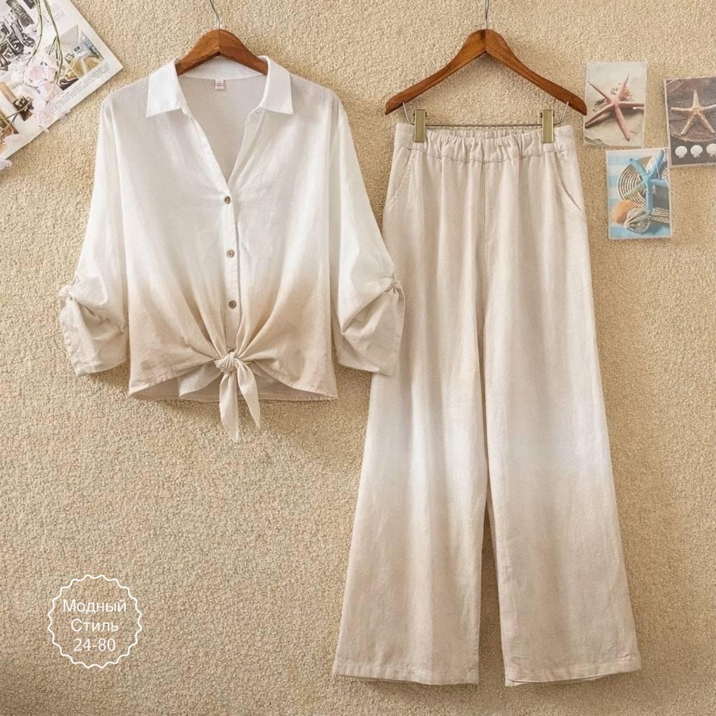 модные наряды,мода модная,брюки комплект,шифоновая рубашка