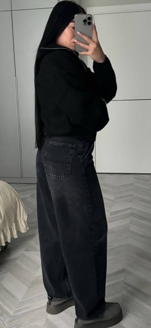 джинсы модные,джинсы женские,широкие джинсы,брюки джинсы,черные джинсы