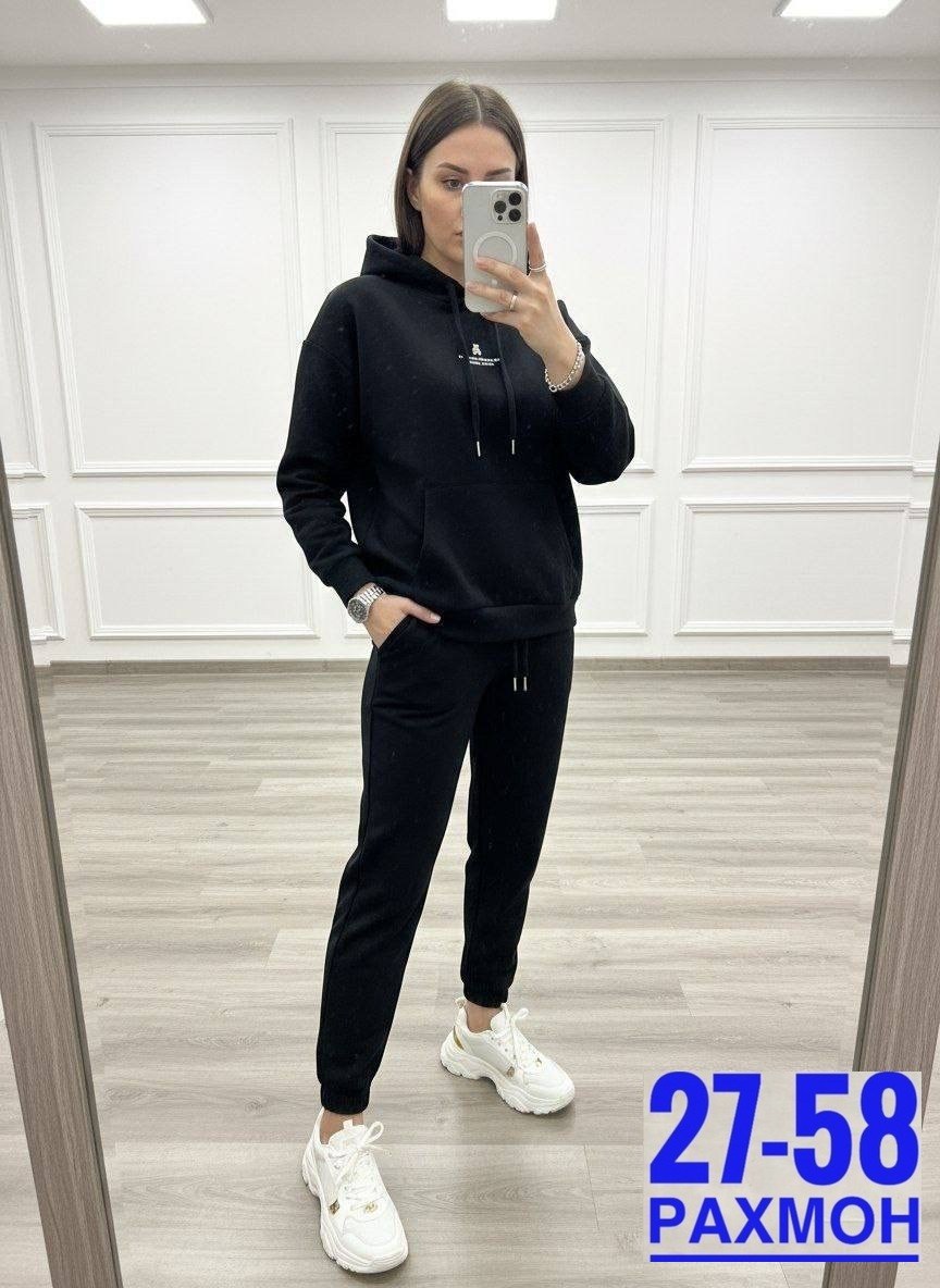 костюм спортивный женский,костюм женский на флисе,черный спортивный костюм женский на флисе,костюм женский,cпортивный костюм женский на флисе