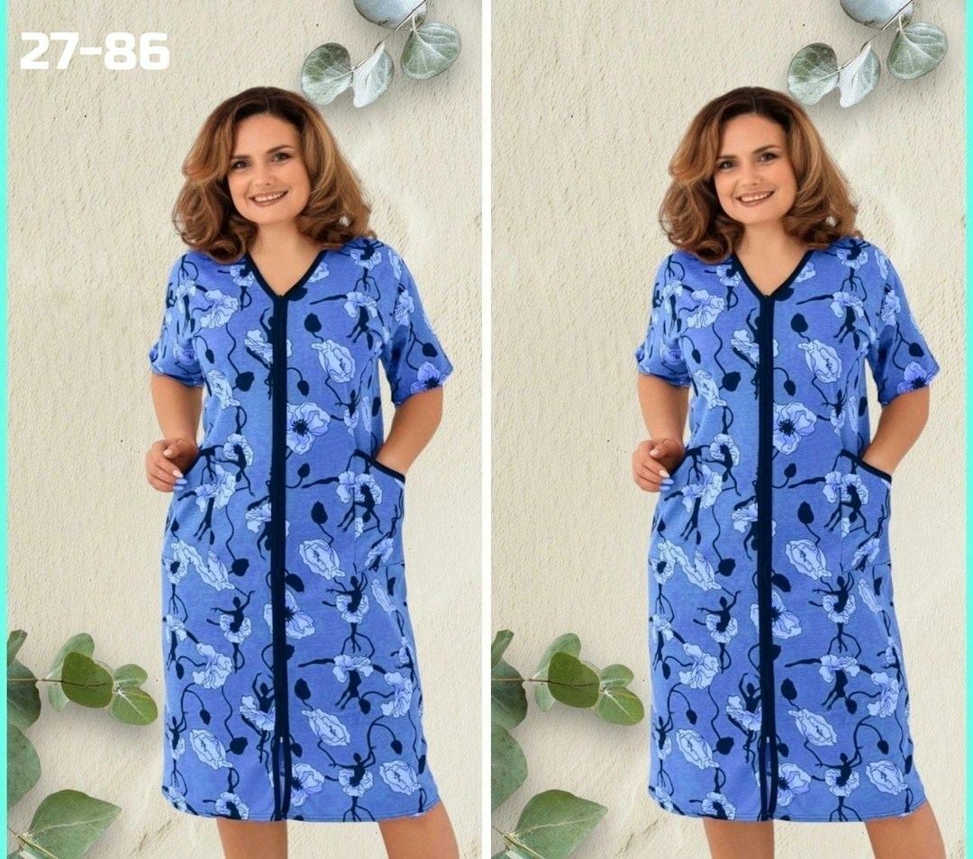 халат женский,халат женский домашний,халат женский трикотаж,халат легкий,халат женский 53519 какао