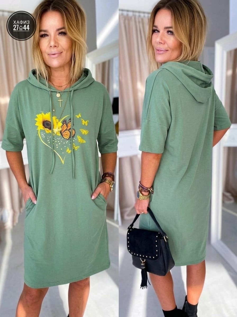 платье женской,модное платье,платье туника,трикотажное платье,платье спортивное с капюшоном