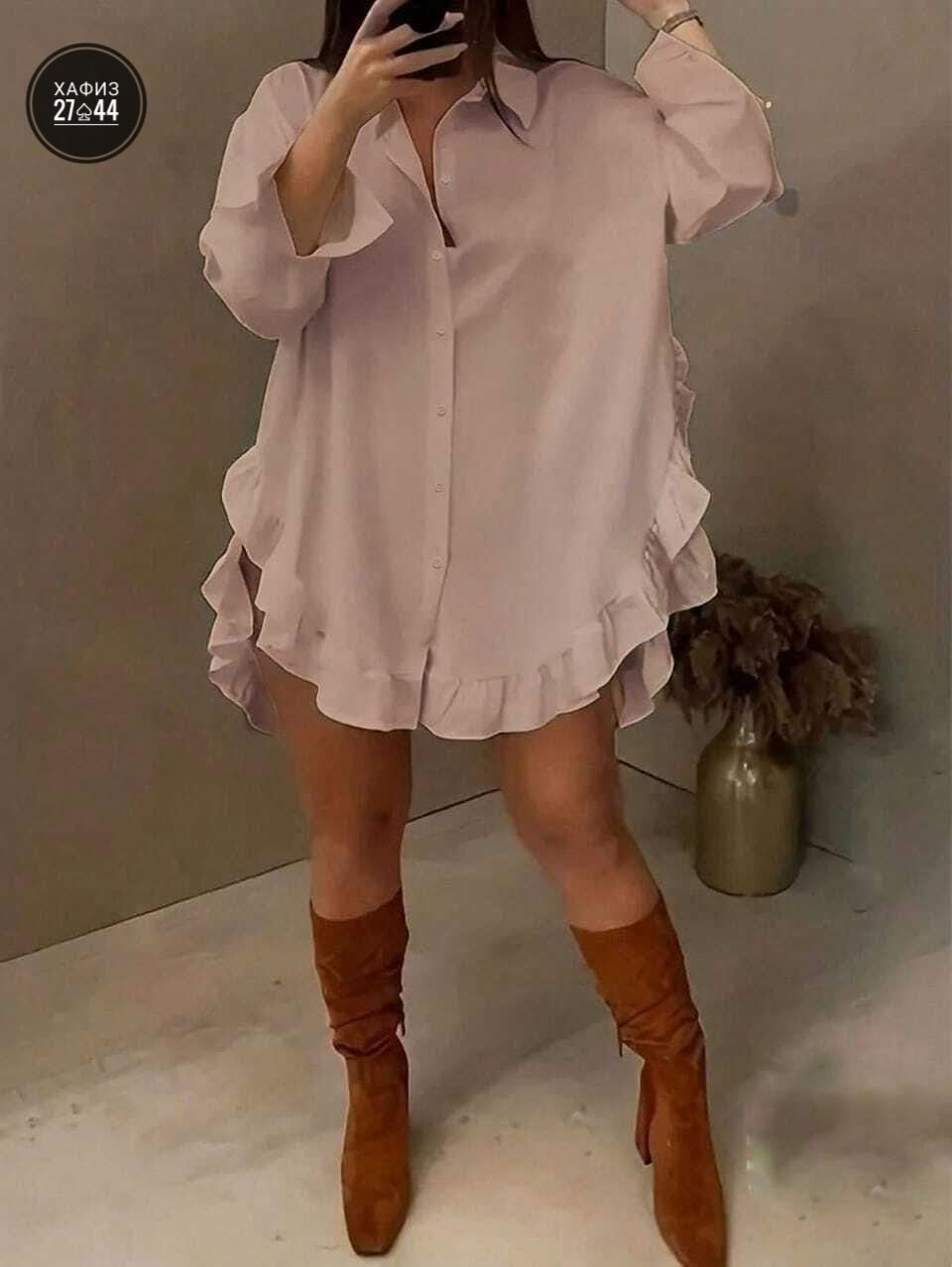 блузка с оборками,повседневная рубашка,рубашка свободного кроя,рубашка с оборками,платье рубашка белое