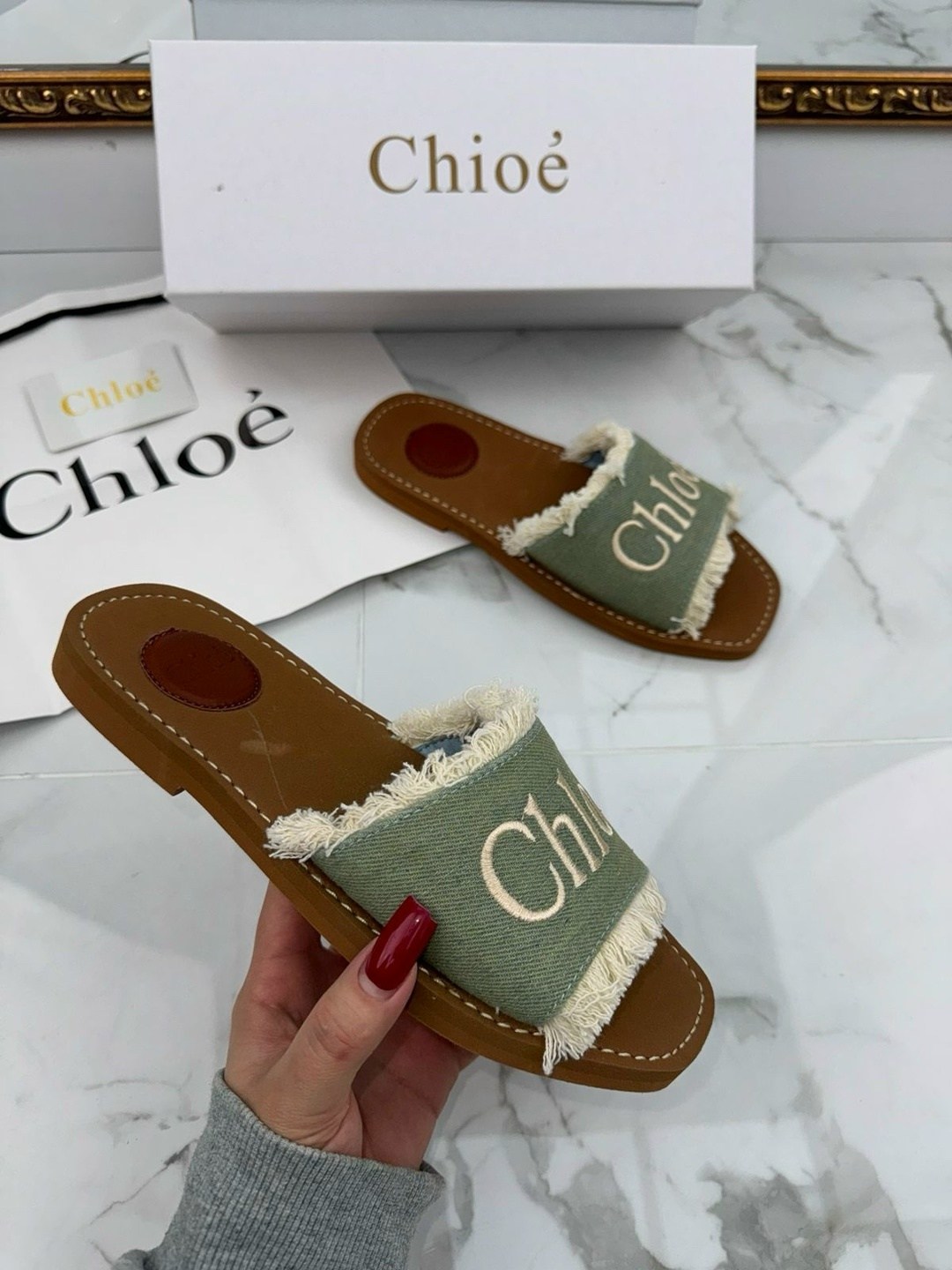 тапочки chloe,,шлепанцы chloe,тапочки женские в стил chloe,шлепанцы женские