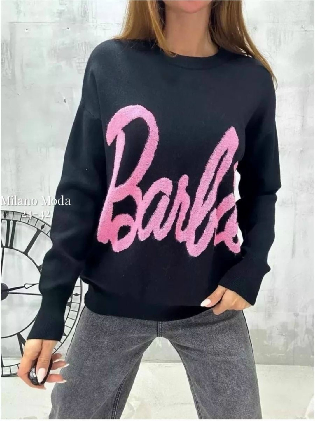 свитер оверсайз с надписью barbie,кофта для барби,свитер оверсайз барби,свитер barbie женский,кофта "барби оверсайз"