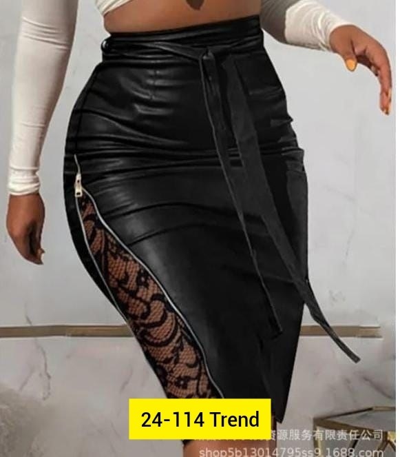юбка для женщин,юбка из искусственной кожи,юбка из экокожи,женская кожаная юбка с кружевным ремешком,кожаная юбка с кружевом