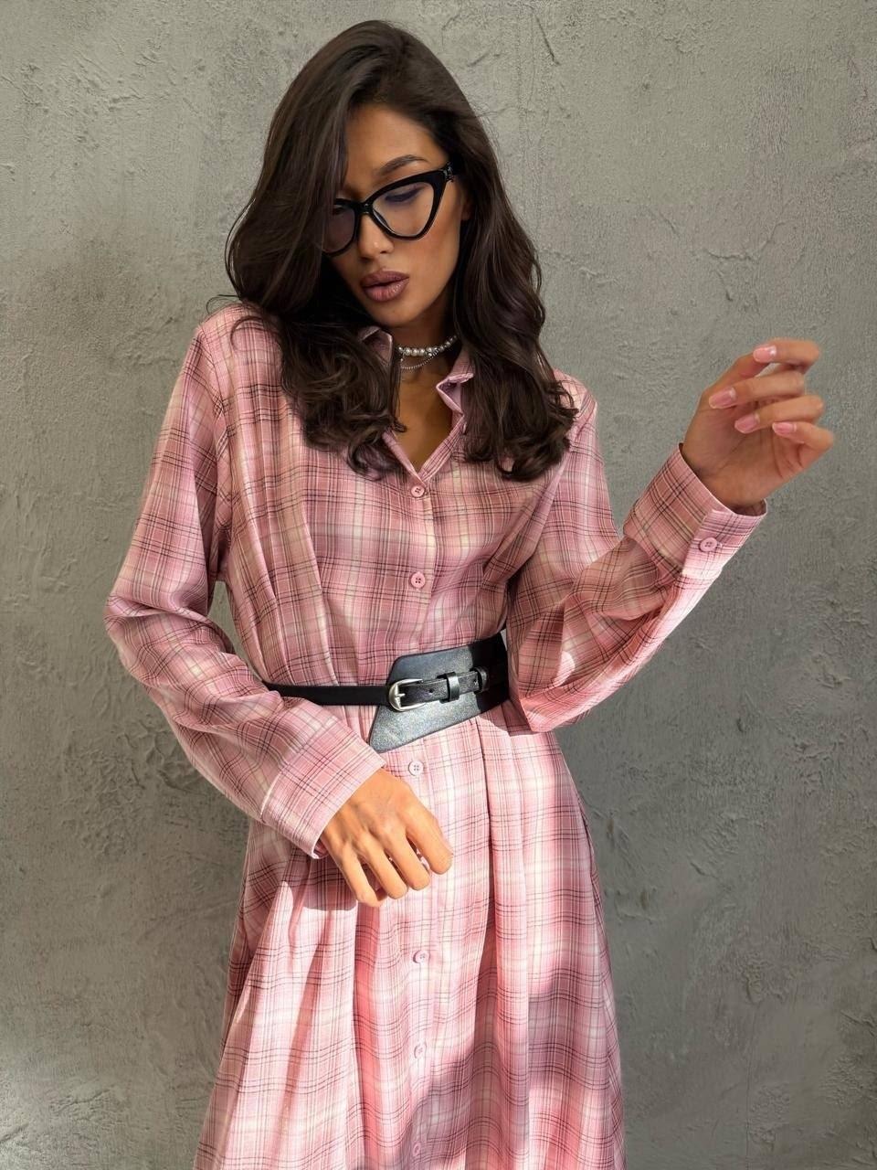 платье в клетку,платье рубашка в клетку,костюм с юбкой и рубашкой,