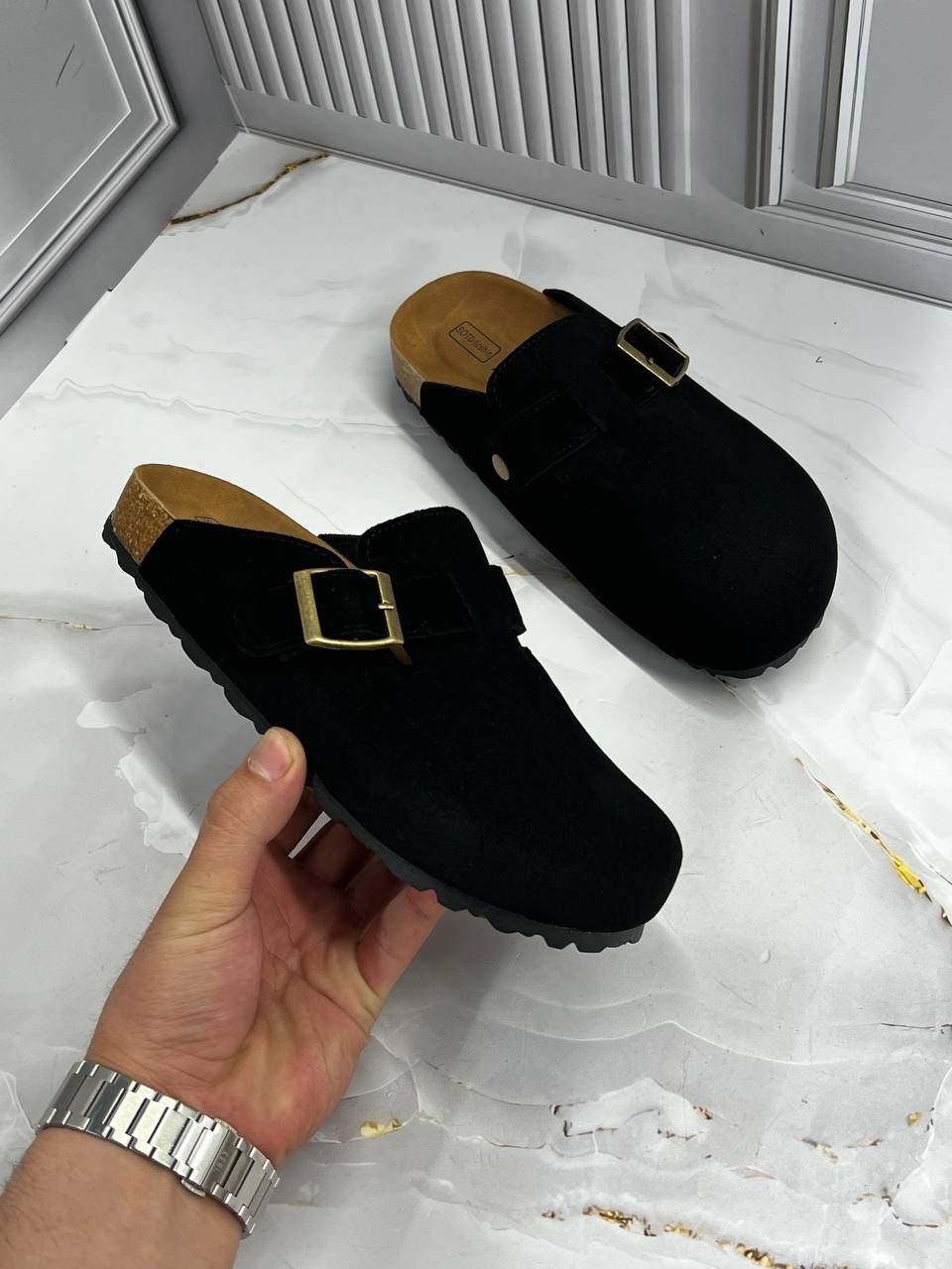 ,сабо birkenstock,женские birkenstock, повседневные,замшевые сабо