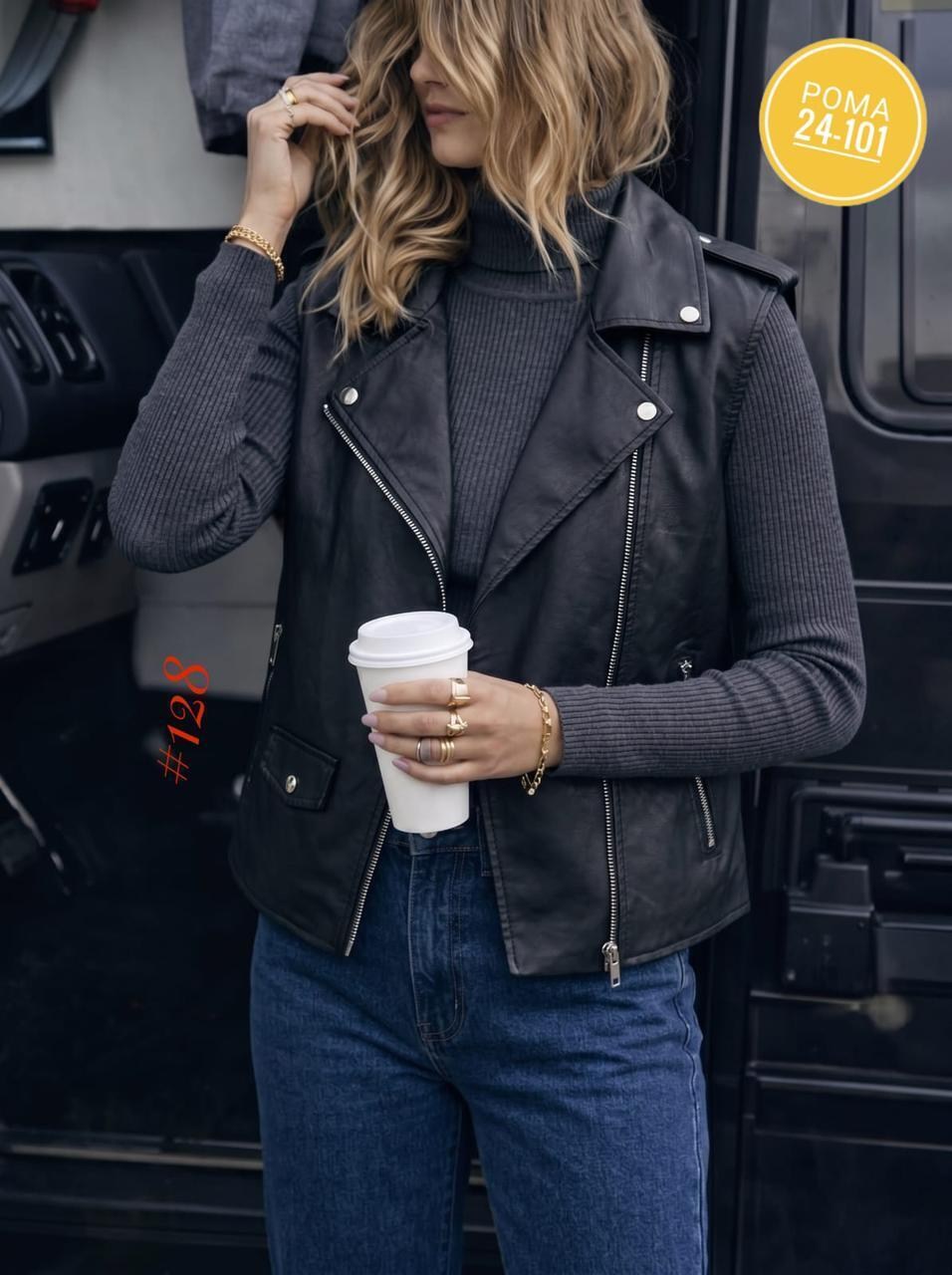 кожаный жилет женский,кожаный жилет,кожаная жилетка,жилет женский,жилет из экокожи