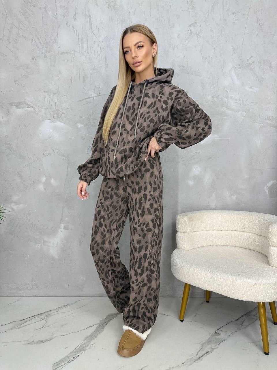 спортивный костюм теплый леопардовый majiko,спортивный костюм теплый брючный леопардовый majiko,спортивный костюм теплый осенний леопардовый majiko,спортивный костюм женский теплый леопардовый majiko,