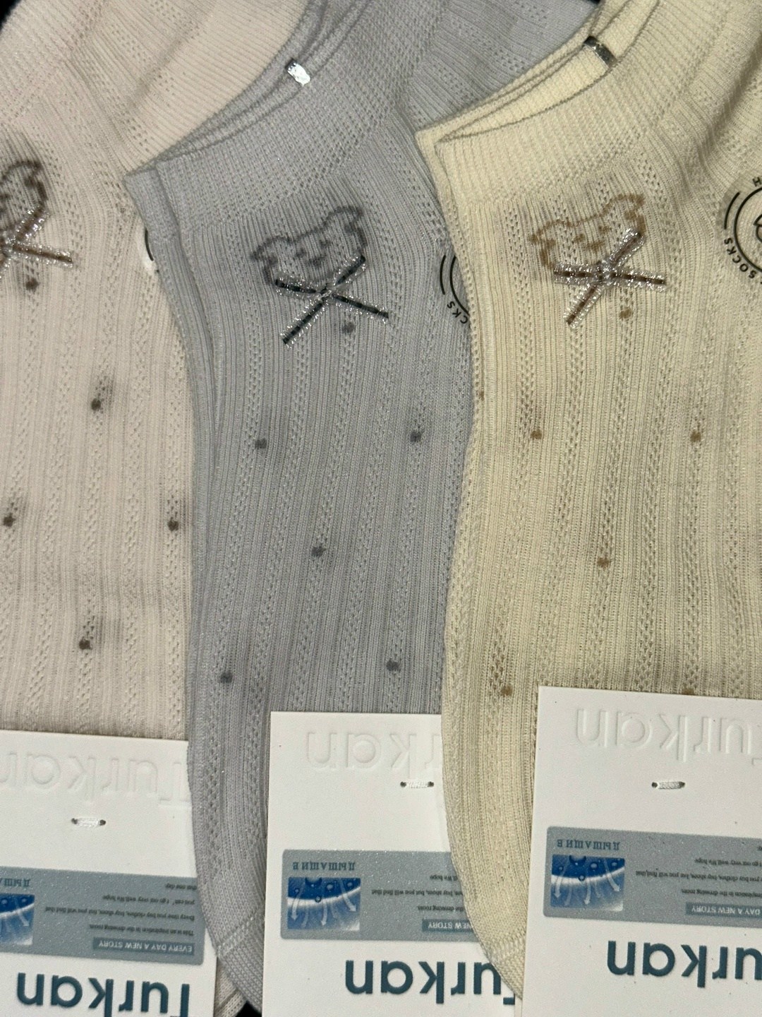 носки комплект,женские носки,носки со стразами,носки короткие со стразами,носки женские turkan