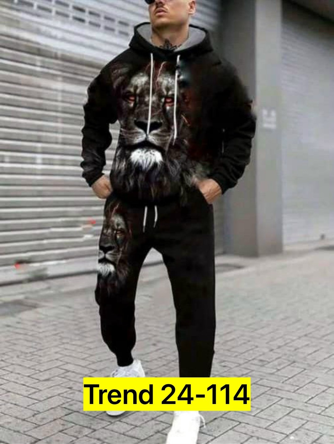 спортивные костюмы мужские,костюм спортивный,мужская спортивная одежда,толстовка мужская с 3d-принтом льва,модные спортивные костюмы