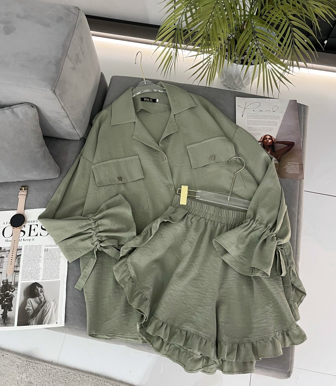 костюм с шортами и рубашкой летний,женский костюм,костюм летний с шортами и рубашкой оверсайз,голубой костюм,костюм шорты и рубашка