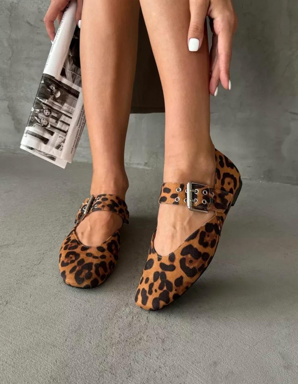 балетки леопардовые с ремешком pier toddi,балетки леопардовые летние с квадратным носом и ремешком shatilova m.v.,леопардовые балетки,модные балетки,балетки туфли