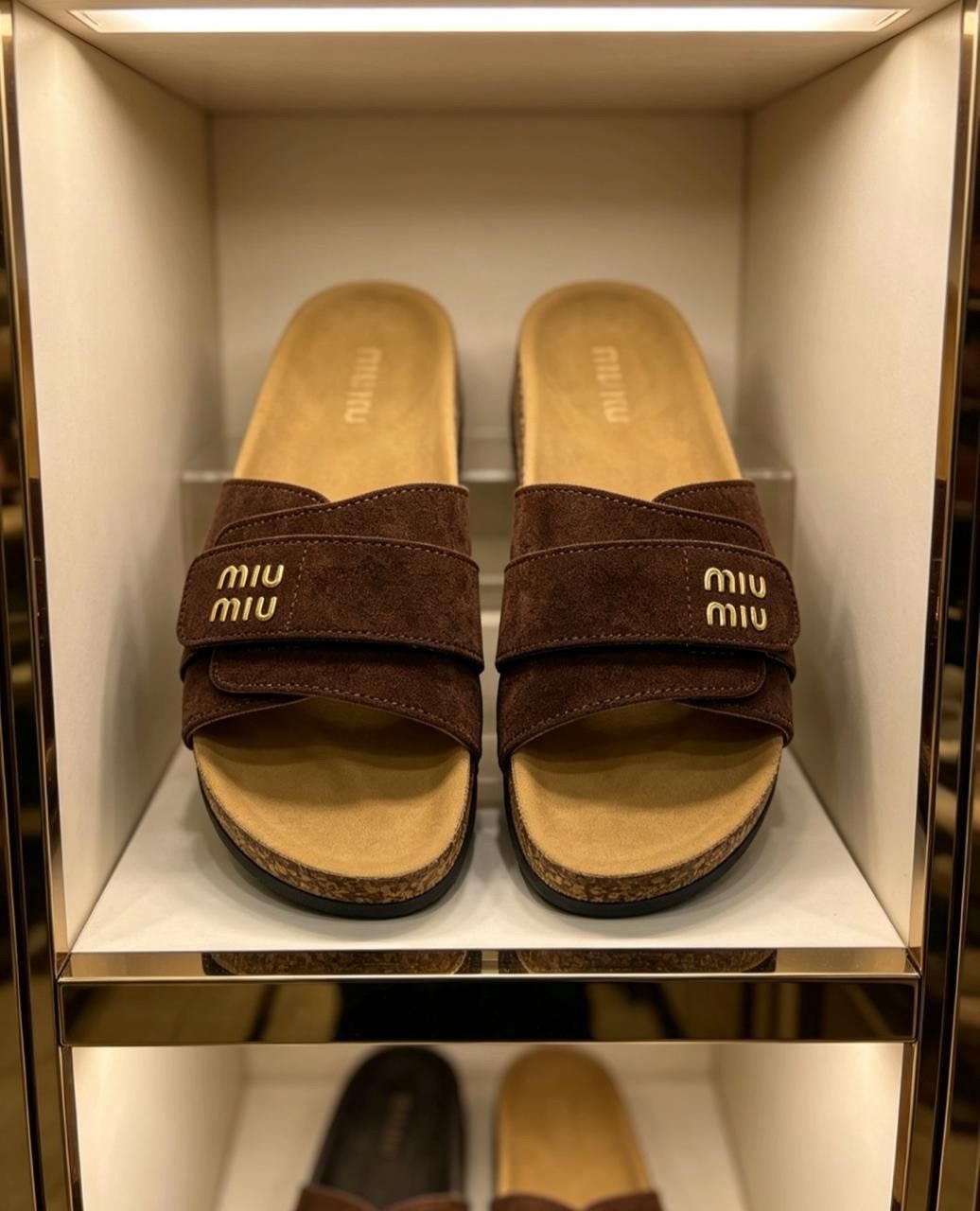 шлепанцы miu miu,кожаные шлепанцы miu miu,,сандалии miu miu,тапочки miu miu