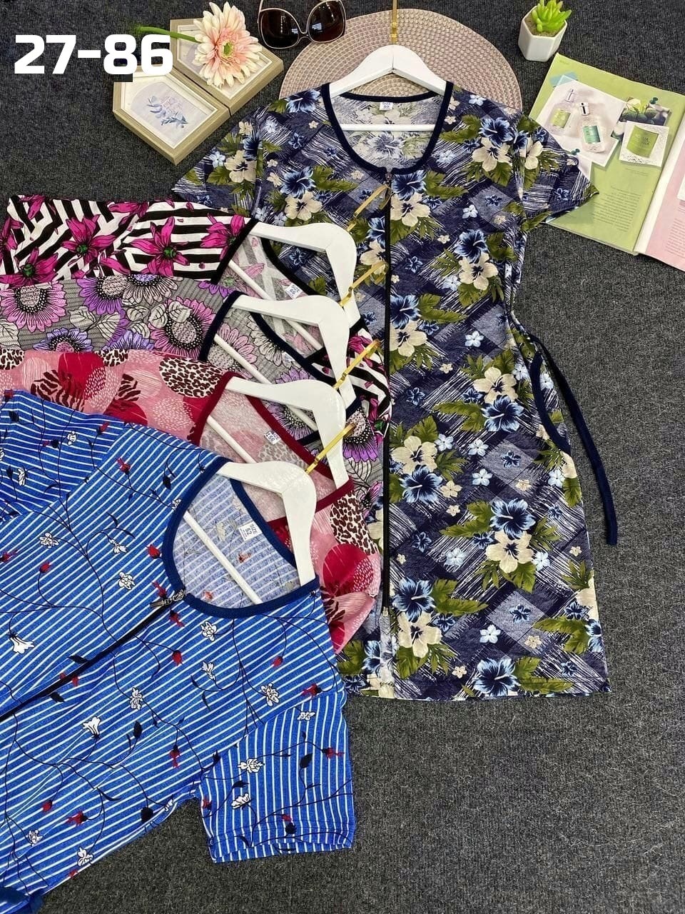 халат женский,халат женский домашний,халат женский трикотаж,халат легкий,халат женский 53519 какао