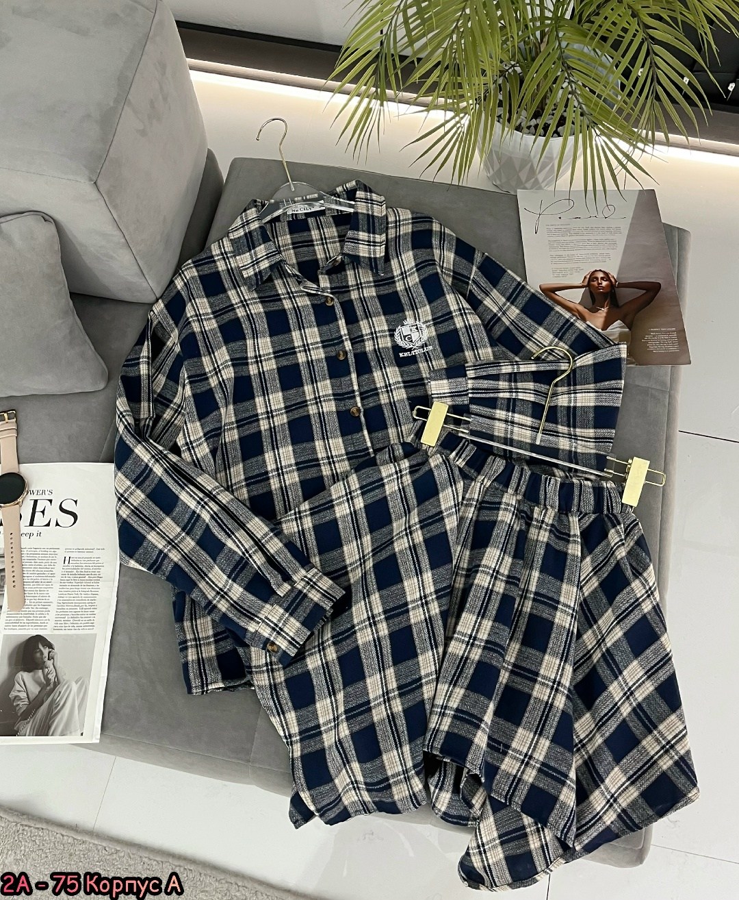 костюм с юбкой в клетку,костюм с юбкой и рубашкой в клетку,костюм в клетку,костюм с юбкой и рубашкой,женский костюм