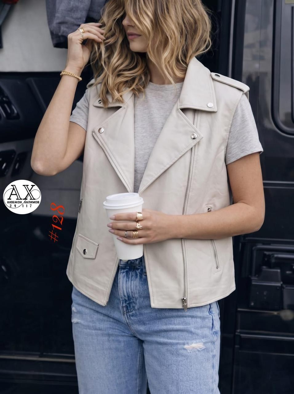 кожаная жилетка,жилет кожаный,жилет кожаный женский,кожаная безрукавка,кожаная куртка