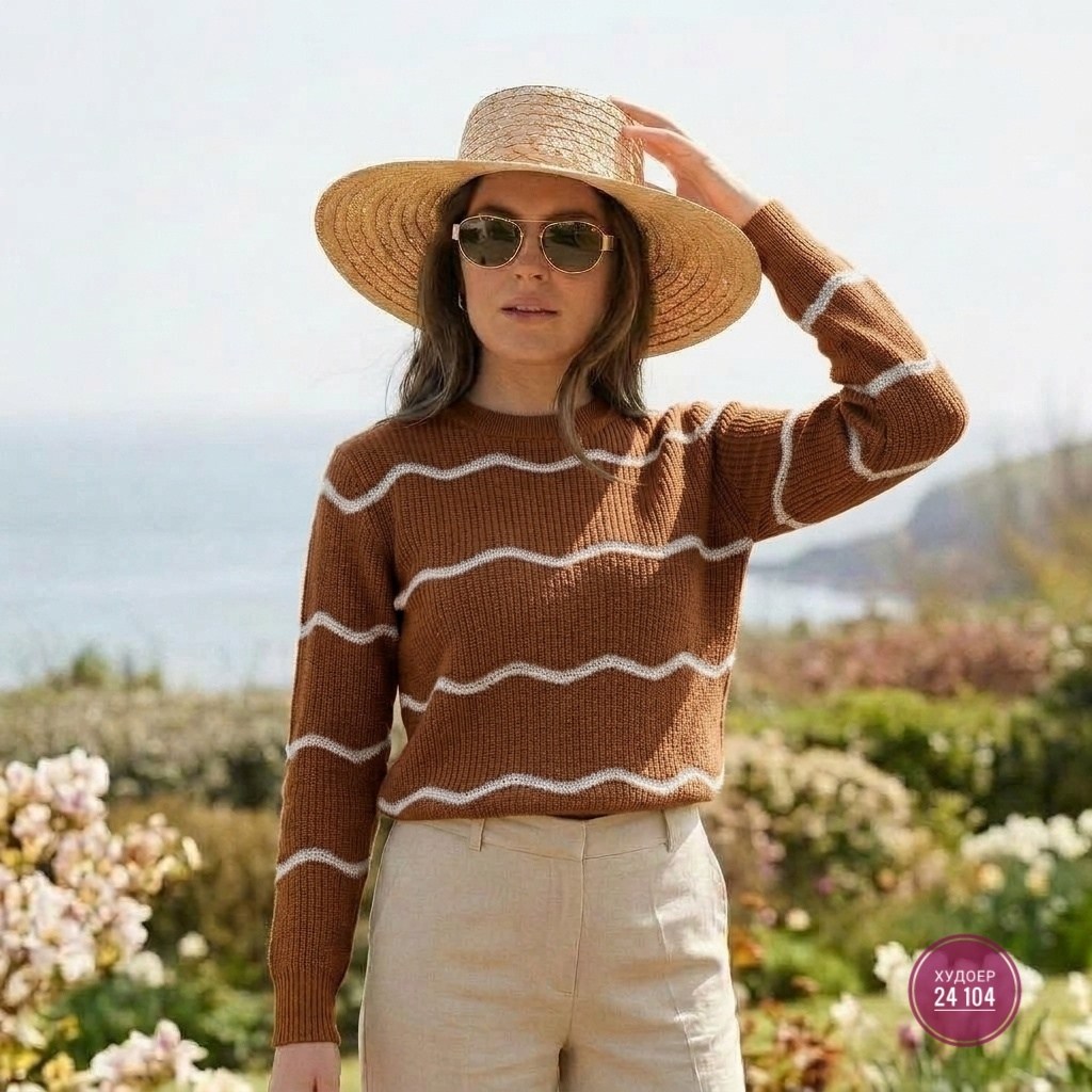 вязаный пуловер,вязаные джемпера,вязаные свитера,полосатый пуловер,джемпер в полоску