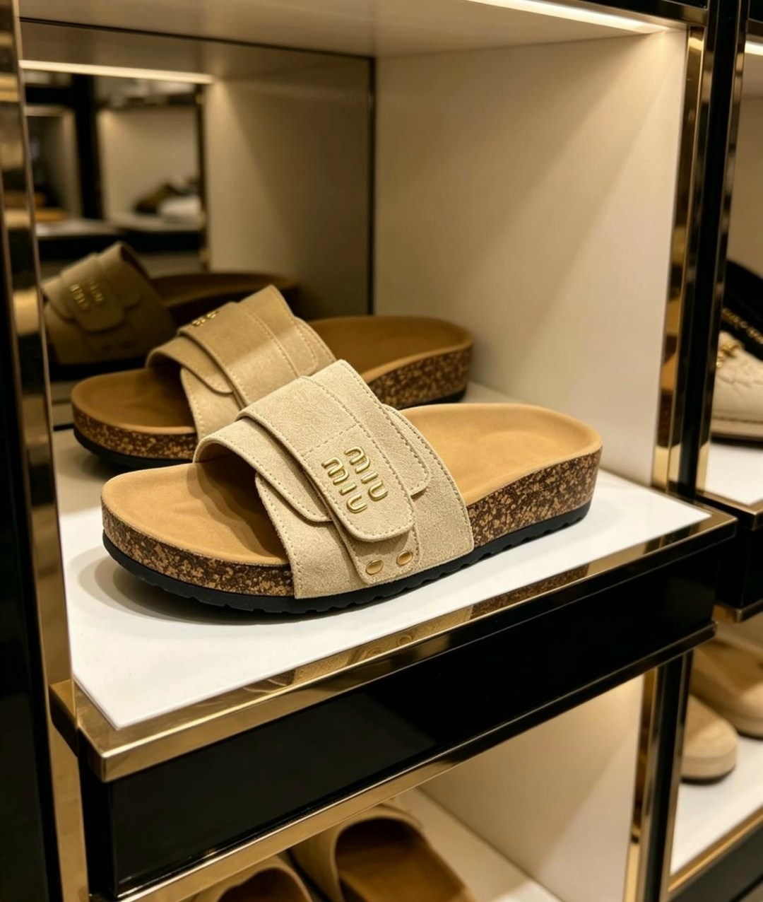 шлепанцы miu miu,кожаные шлепанцы miu miu,,сандалии miu miu,тапочки miu miu