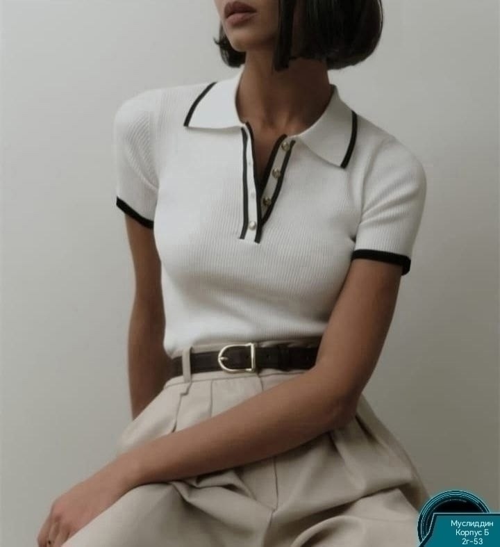 женская трикотажная футболка-поло,элегантная рубашка,трикотажная рубашка,
