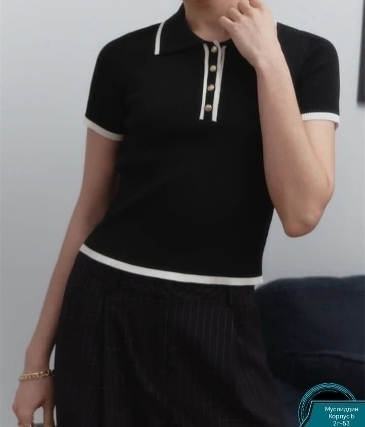 женская трикотажная футболка-поло,элегантная рубашка,трикотажная рубашка,