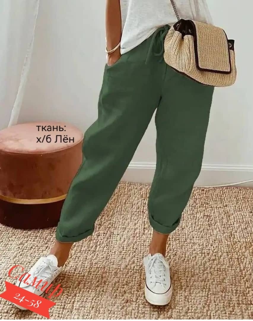 женские брюки,женские повседневные брюки из хлопка,повседневные брюки,штаны лен,брюки свободные