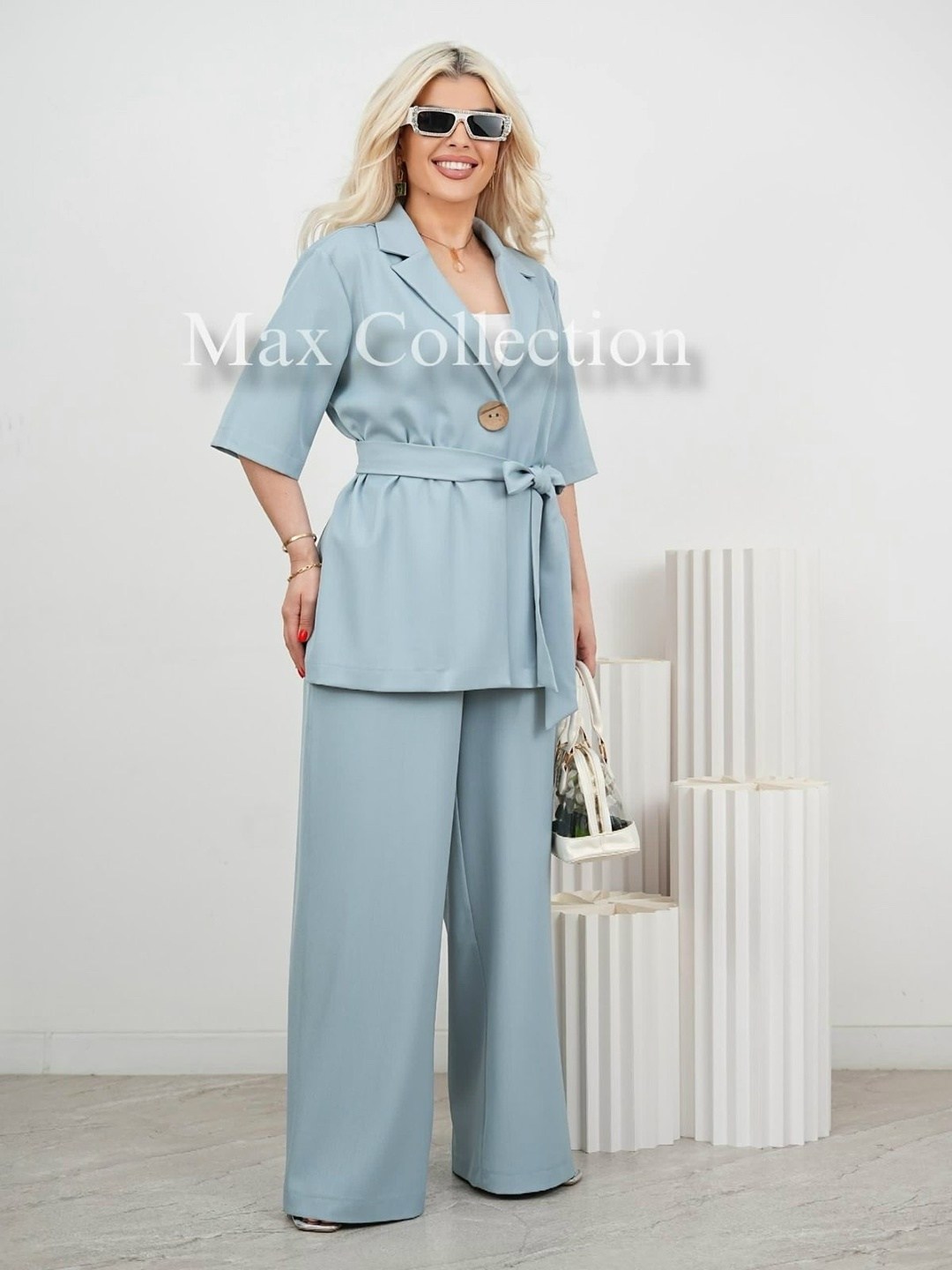 брючный костюм,брючный костюм shetti 4056 олива,женские костюмы брючные,модные костюмы,костюм брючный 6155 мята beautiful&free