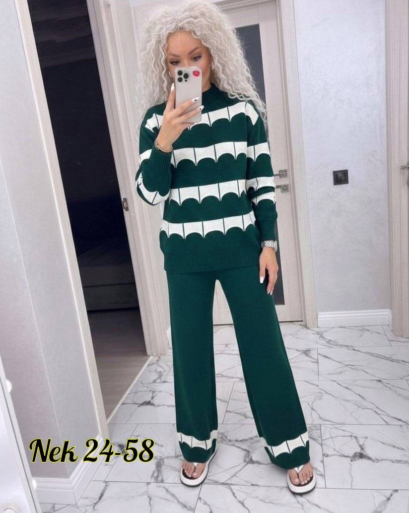 костюм трикотажный вязаный с брюками теплый miss merry jayne 257931571,костюм женский,костюм женский трикотажный,костюм кашемировый женский брючный,вязаный костюм женский