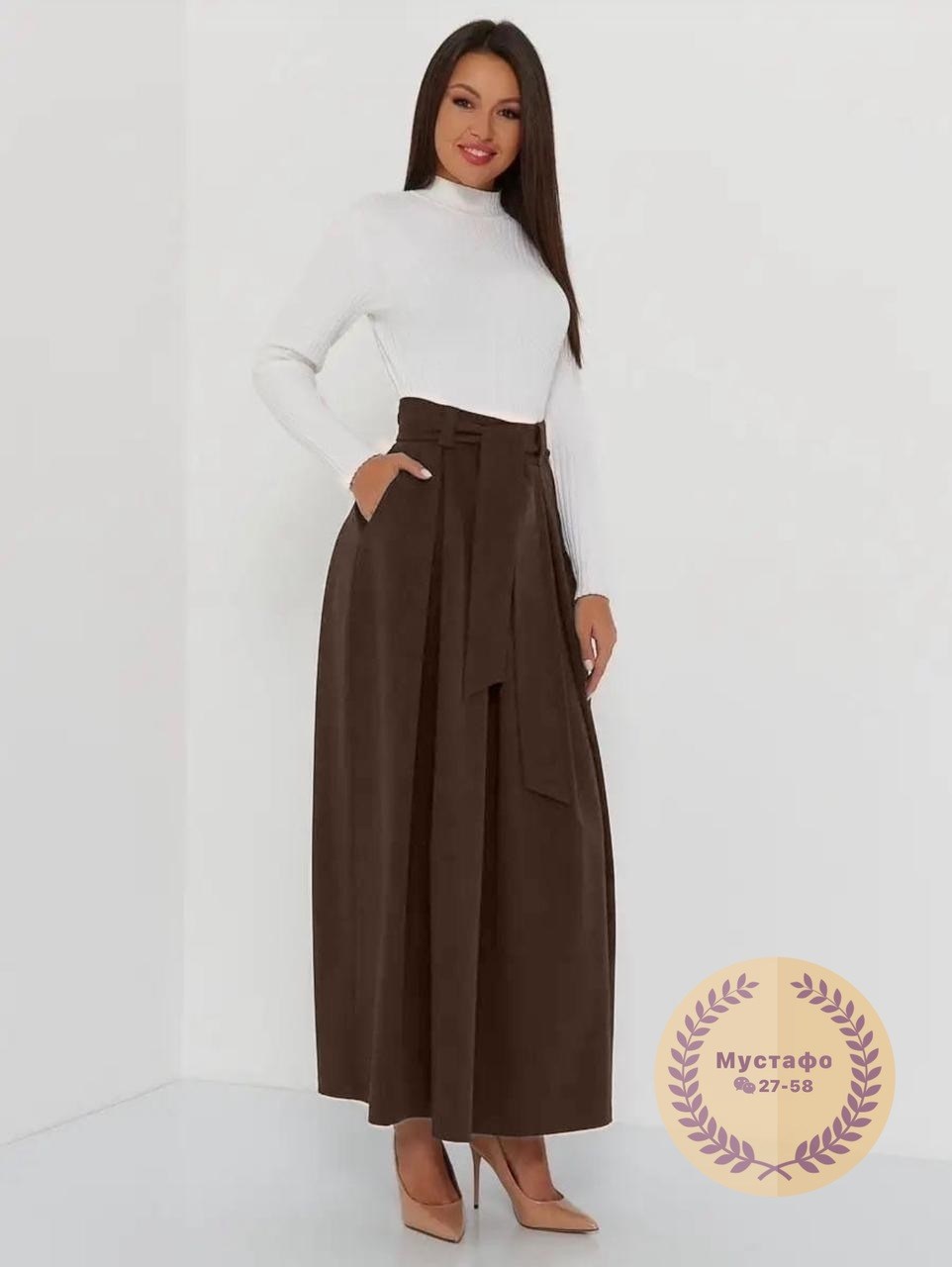 юбка длинная,юбка женская,юбка длинная макси с поясом asteri modas,фасоны юбки,брюки юбка женские