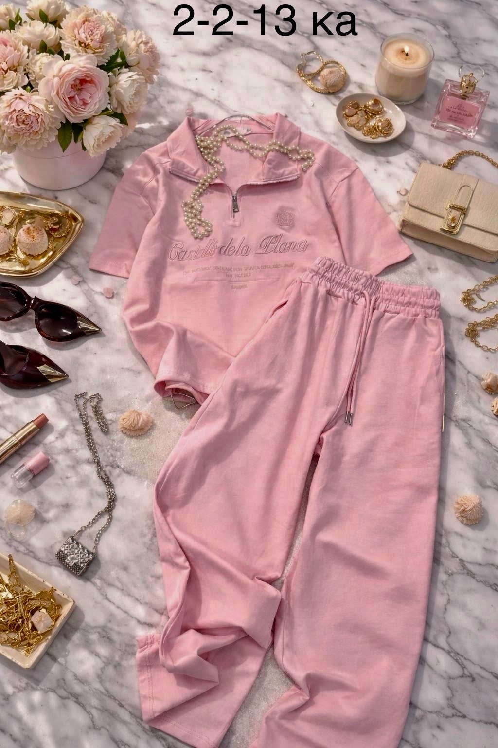 спортивный костюм с брюками на кулиске tennis club w,костюм спортивный,костюм женский,костюм с брюками,костюм с брюками палаццо