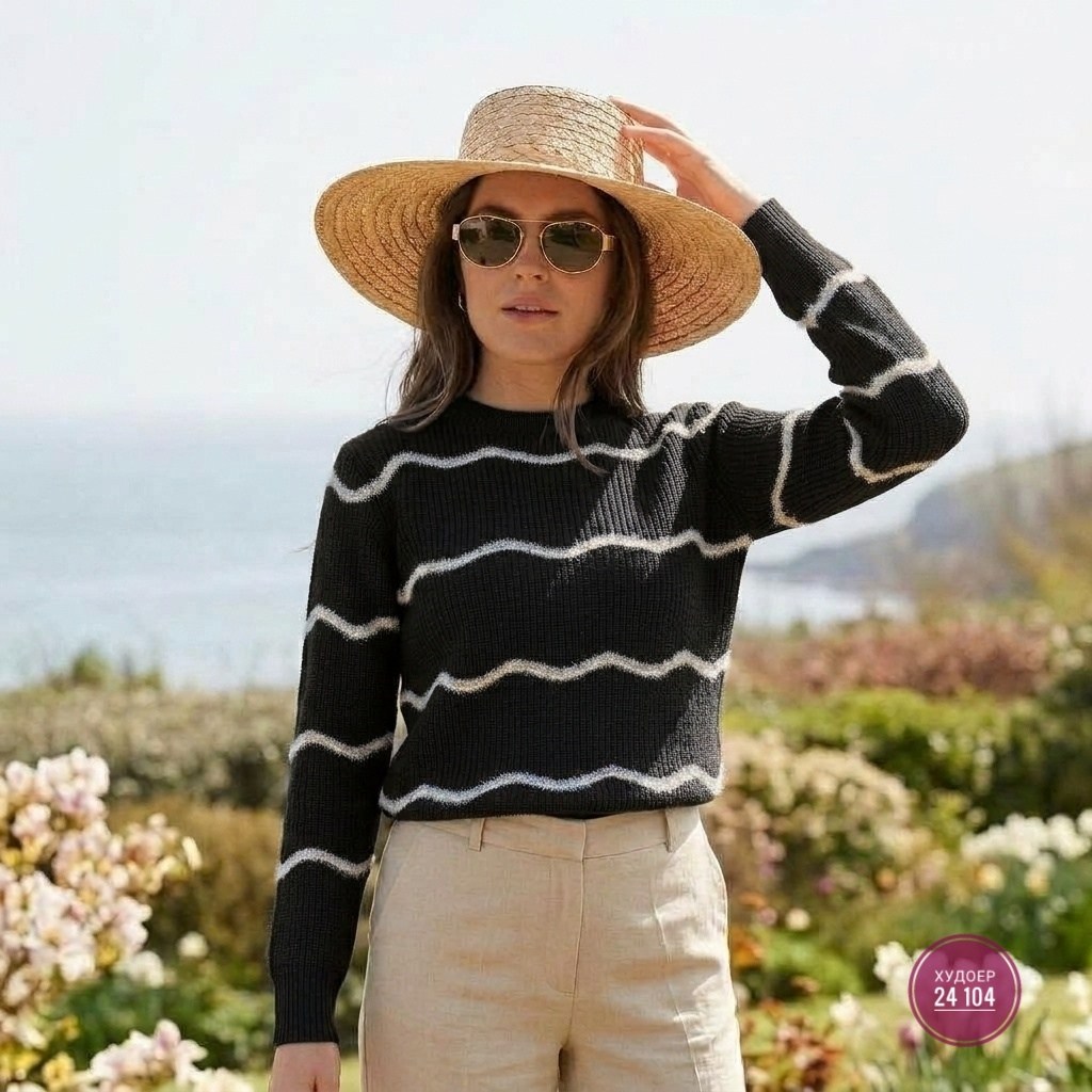 вязаный пуловер,вязаные джемпера,вязаные свитера,полосатый пуловер,джемпер в полоску