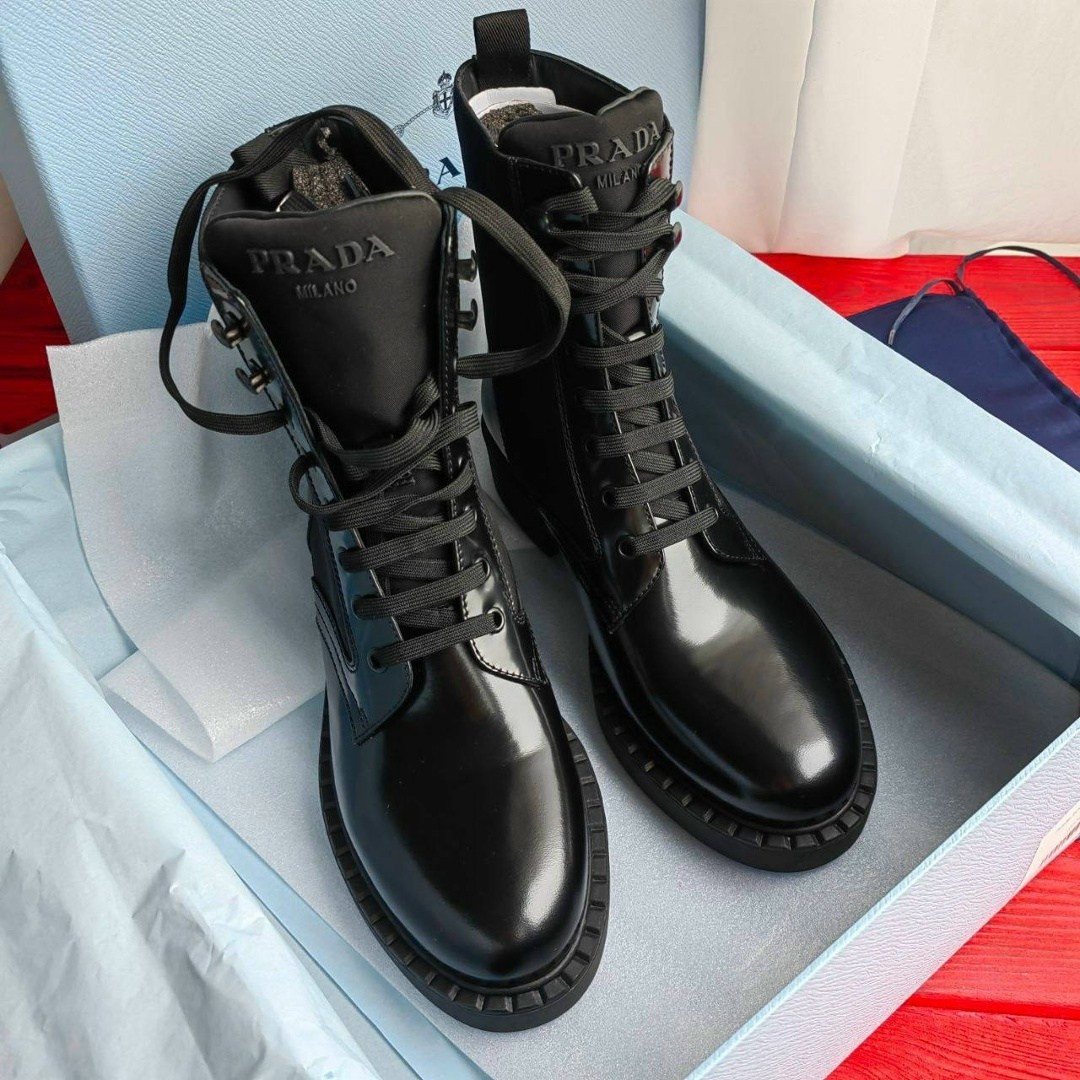 прада ботинки,,ботинки prada,кожаные ботинки prada, прада