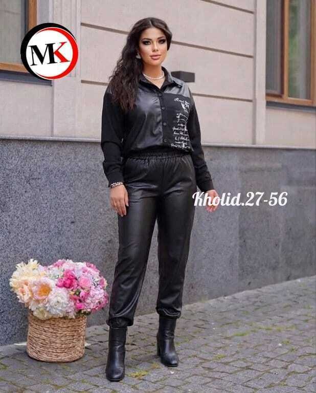 костюм женский,костюм из экокожи,стильные костюмы,брючный костюм из экокожи,женский брючный костюм