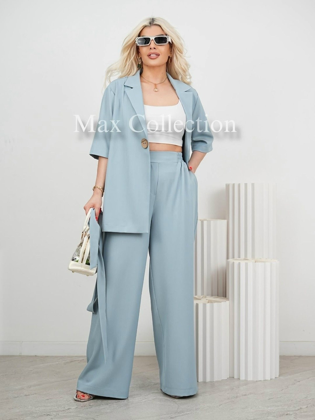 брючный костюм,брючный костюм shetti 4056 олива,женские костюмы брючные,модные костюмы,костюм брючный 6155 мята beautiful&free