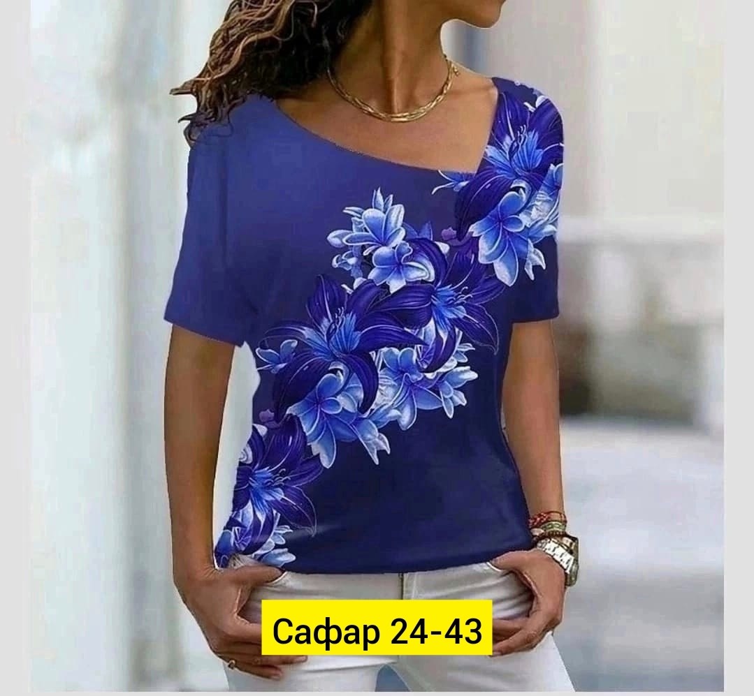 женские летние футболки с цветочным принтом,футболки женская,женская летняя футболка,женская базовая футболка,модная женская футболка