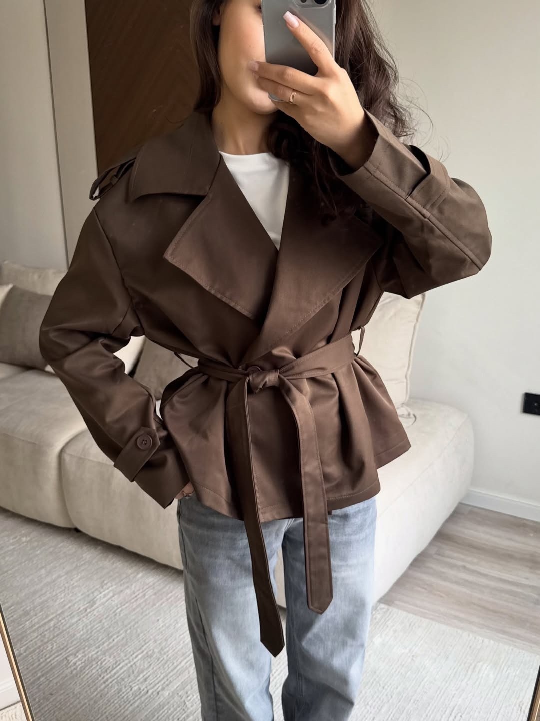 тренч короткий,тренч с поясом,тренч,кожаная куртка женская,тренч короткий женский