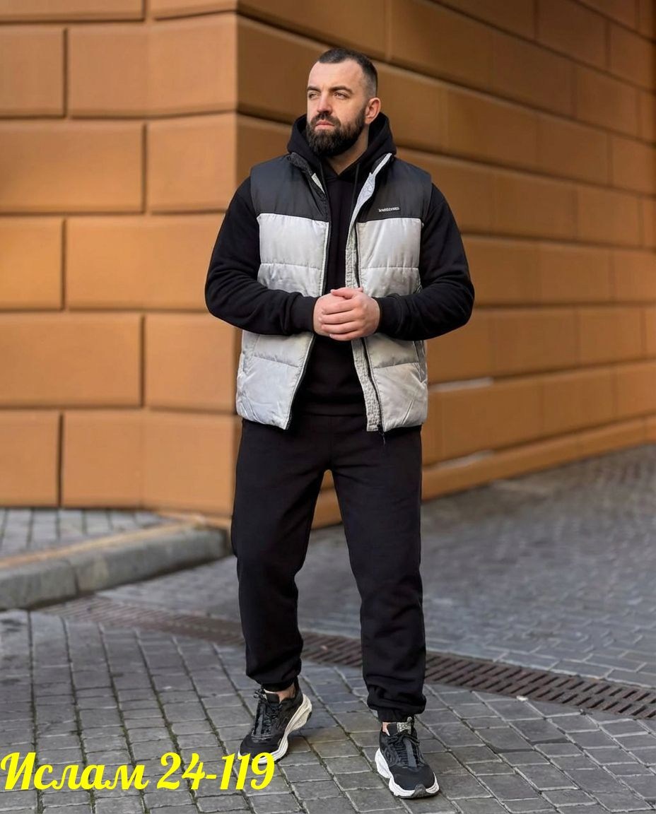 спортивный костюм тройка с жилеткой,мужской теплый спортивный костюм на флисе с жилетом,теплый спортивный костюм на флисе с жилеткой,жилетка на синтепоне,костюм спортивный мужской