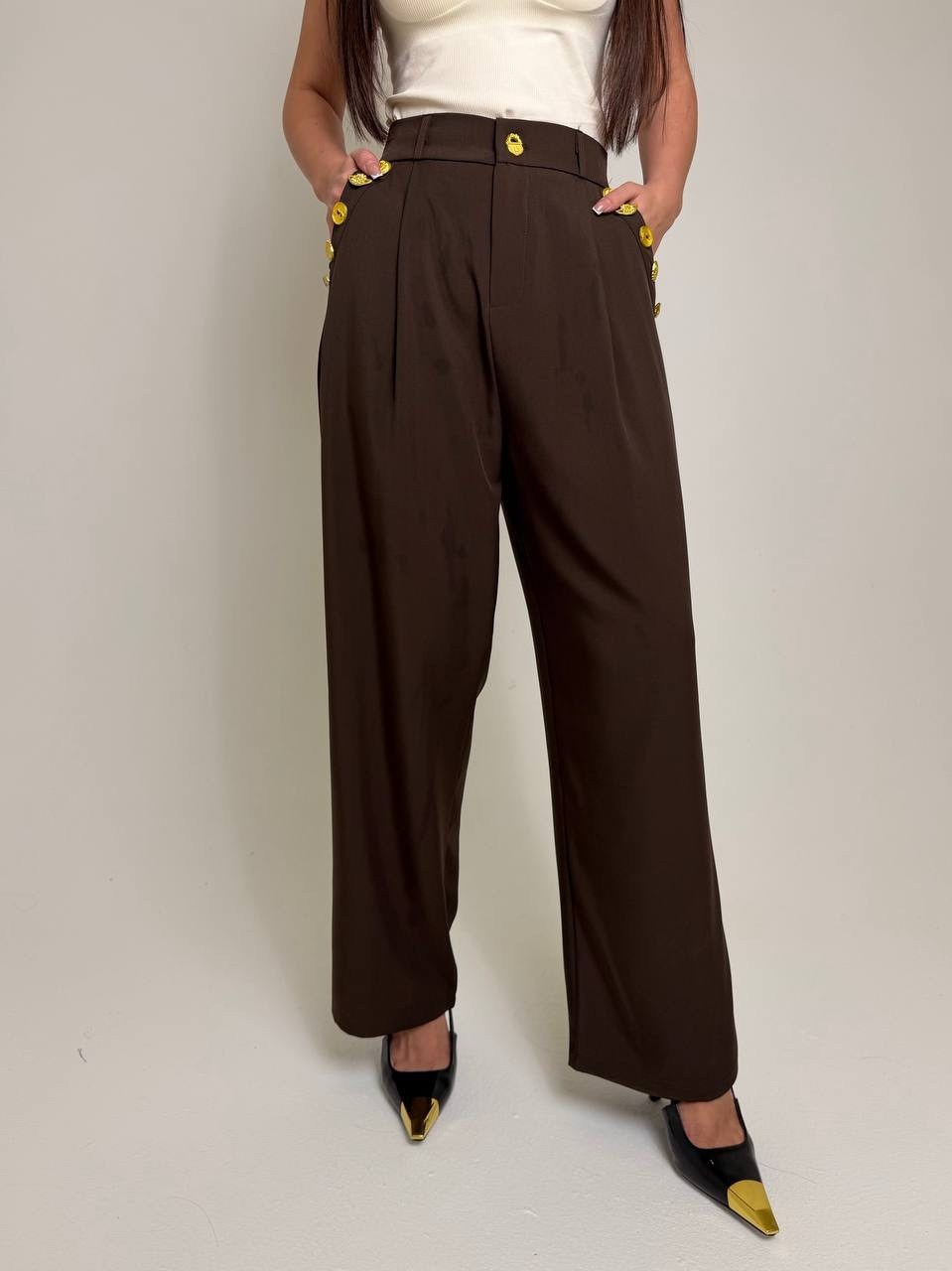 брюки на пуговицах,брюки женские,брюки классические,зауженные брюки,брюки с высокой талией