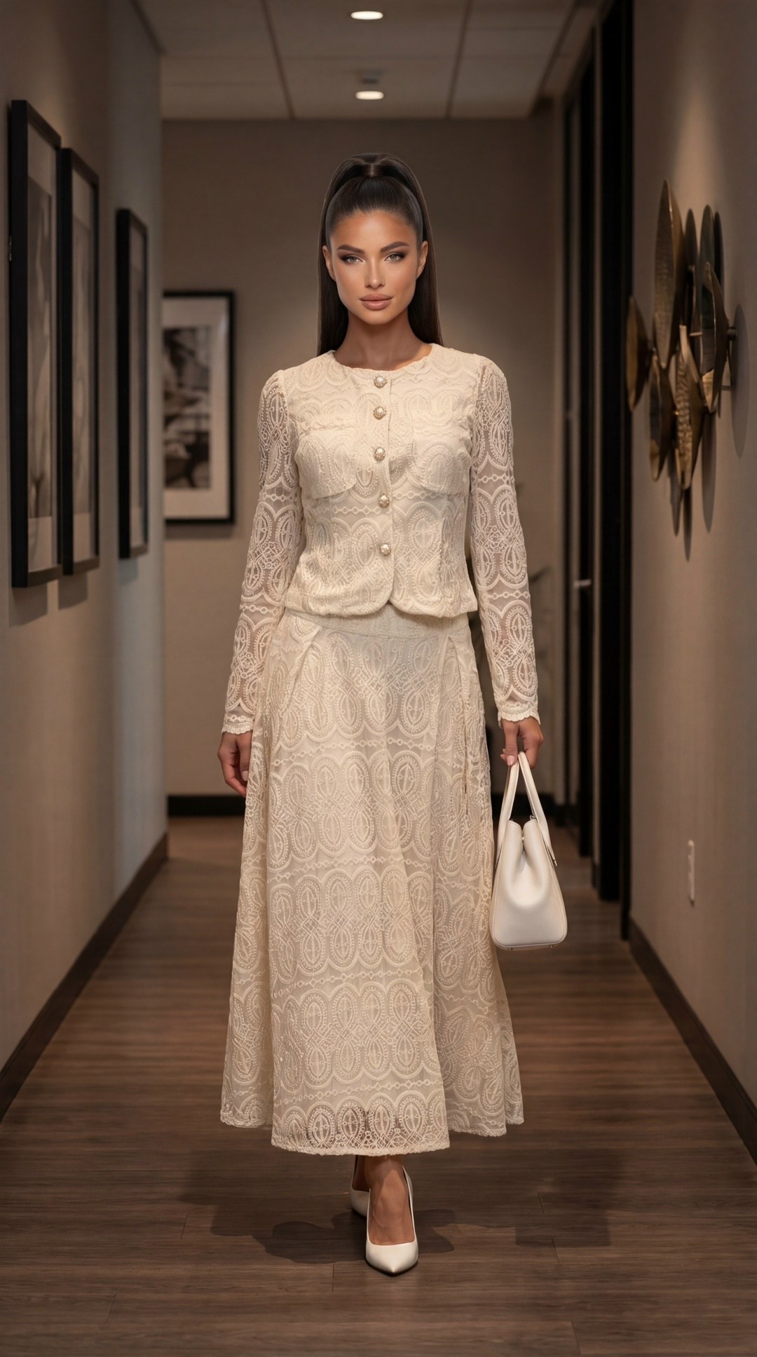 жакет, юбка мода юрс 2319 розовый,костюм в стиле шанель,кружевная юбка,костюм с юбкой 2319 розовый мода-юрс,юбочный костюм мода юрс 2319 розовый