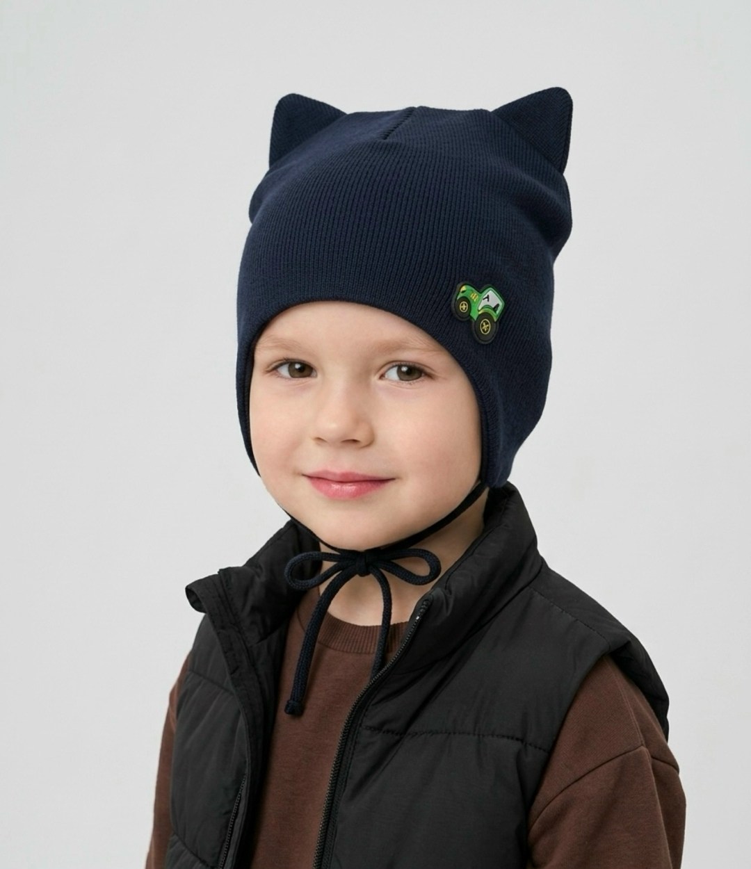 шапка hoh loon цвет: серый,шапка детская,шапка для детей,шапочка детская,шапка для мальчика