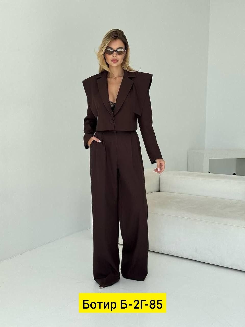 брючный костюм женский,стильные костюмы,костюм с брюками палаццо женский,брючной костюм,костюм брюки палаццо + кроп-жакет