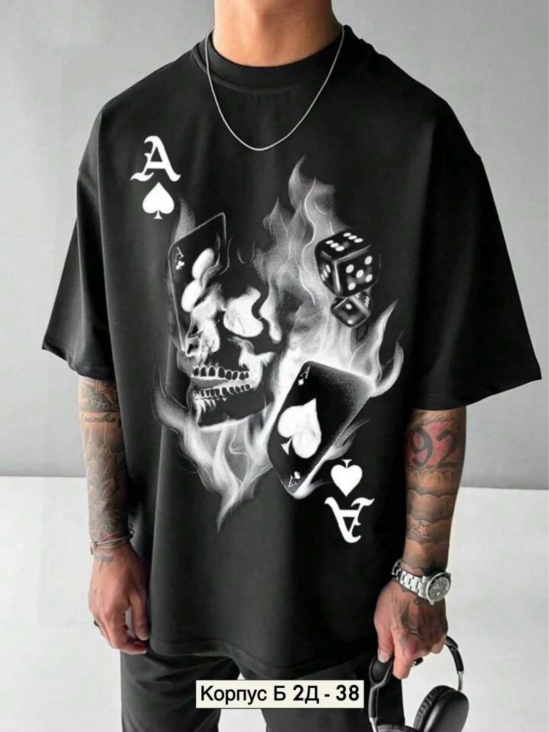 футболки мужские,футболка мужская с черепами,футболка,мужская футболка с принтом игральных карт