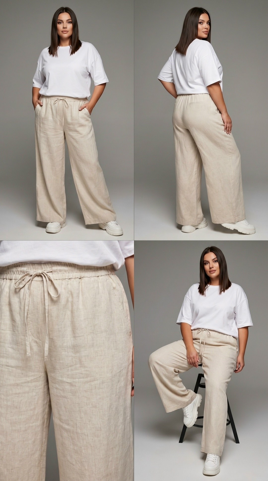 брюки льняные,красные брюки палаццо,брюки с широкими штанинами,широкие брюки,брюки женские