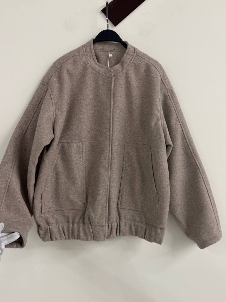 куртка,куртка-бомбер из шерсти серого цвета new look,куртка мужской,бомбер серый,кашемировая куртка loro piana