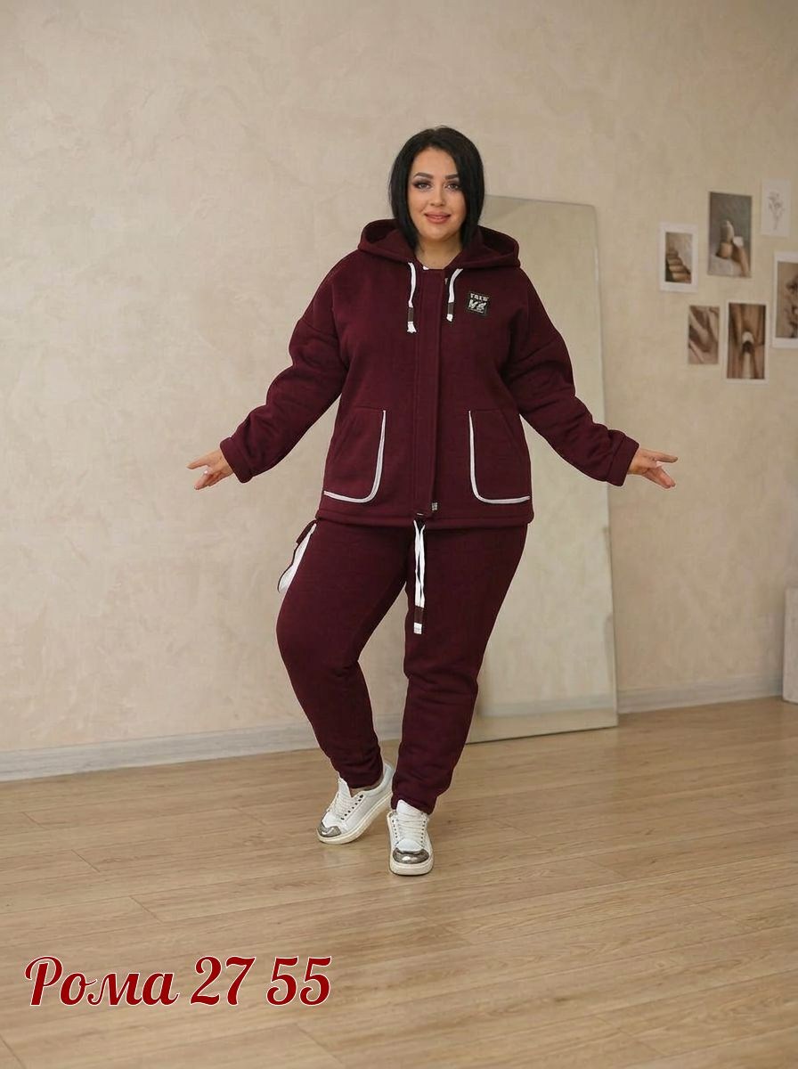 спортивный костюм больших размеров теплый,костюм двойка на флисе,костюм женский,костюм спортивный больших размеров теплый арт. 11631907,костюм женский на флисе