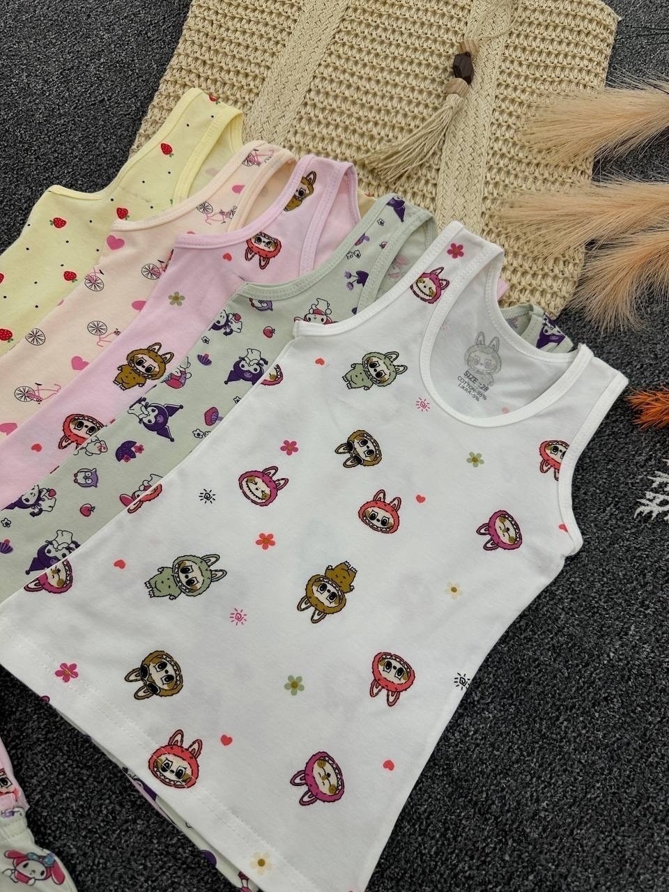 детский комплект белья,детские нижнее белье,комплект нижнего белья детский,нижнее белье для девочек комплект,комплект трусы майка